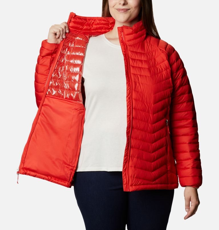 Women's Columbia Powder Lite Jackets Red | Plus Size CA-Z8510